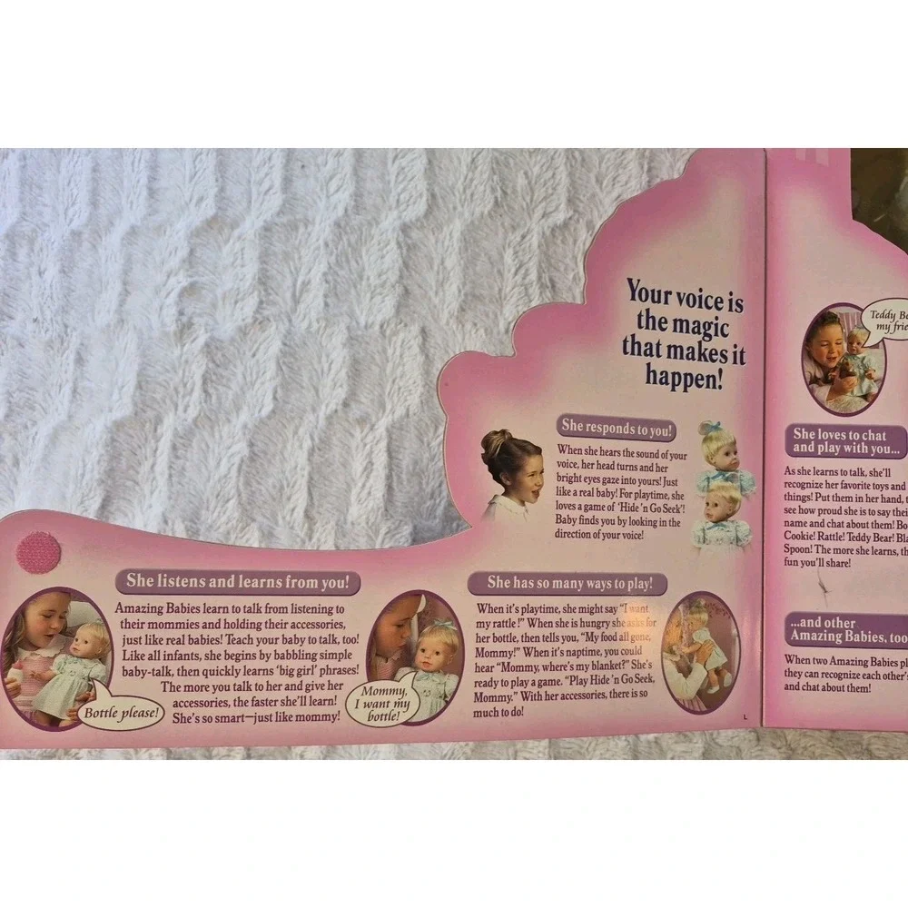 VTG 2000 Playmates Amazing Babies Interactive Doll Access Smart Response System